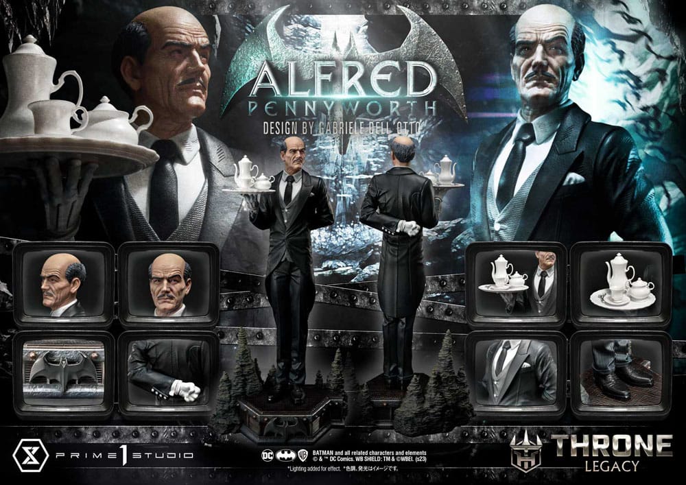 PRIME 1 STUDIOS - Dc Comics - Thrones Legacy Series Statue Alfred Pennyworth (Batman Comics) Bonus Ver