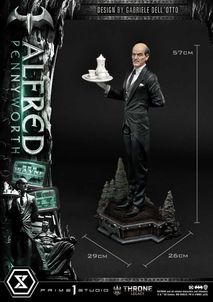 PRIME 1 STUDIOS - Dc Comics - Thrones Legacy Series Statue Alfred Pennyworth (Batman Comics) Bonus Ver