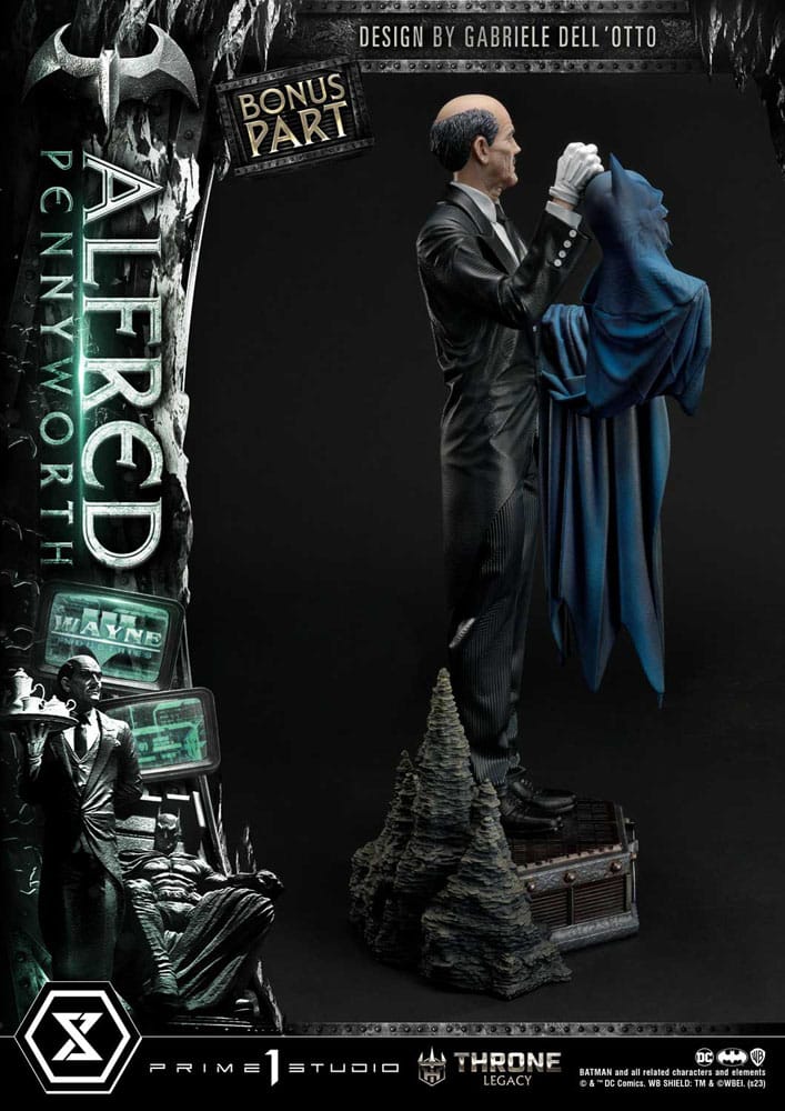 PRIME 1 STUDIOS - Dc Comics - Thrones Legacy Series Statue Alfred Pennyworth (Batman Comics) Bonus Ver