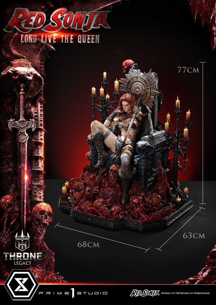 PRIME 1 - Red Sonja Throne Legacy Collection Statue Statue 1/3 Red Sonja: Long Live the Queen Bonus Version