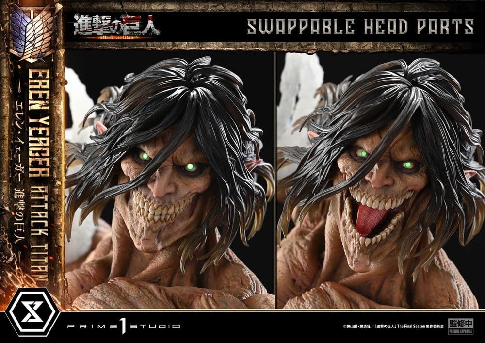PRIME 1 - Attack on Titan (TV animation) Ultimate Diorama Masterline Statue Eren Yeager Attack Titan Bonus Version