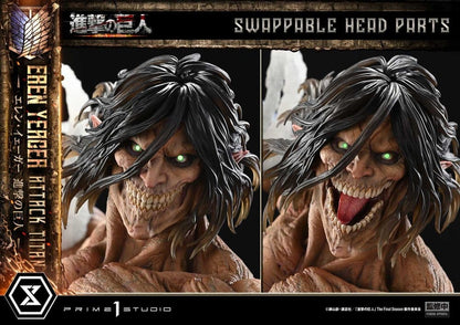 PRIME 1 - Attack on Titan (TV animation) Ultimate Diorama Masterline Statue Eren Yeager Attack Titan Bonus Version