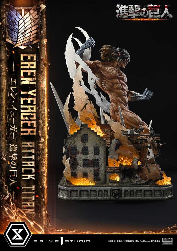 PRIME 1 - Attack on Titan (TV animation) Ultimate Diorama Masterline Statue Eren Yeager Attack Titan Bonus Version