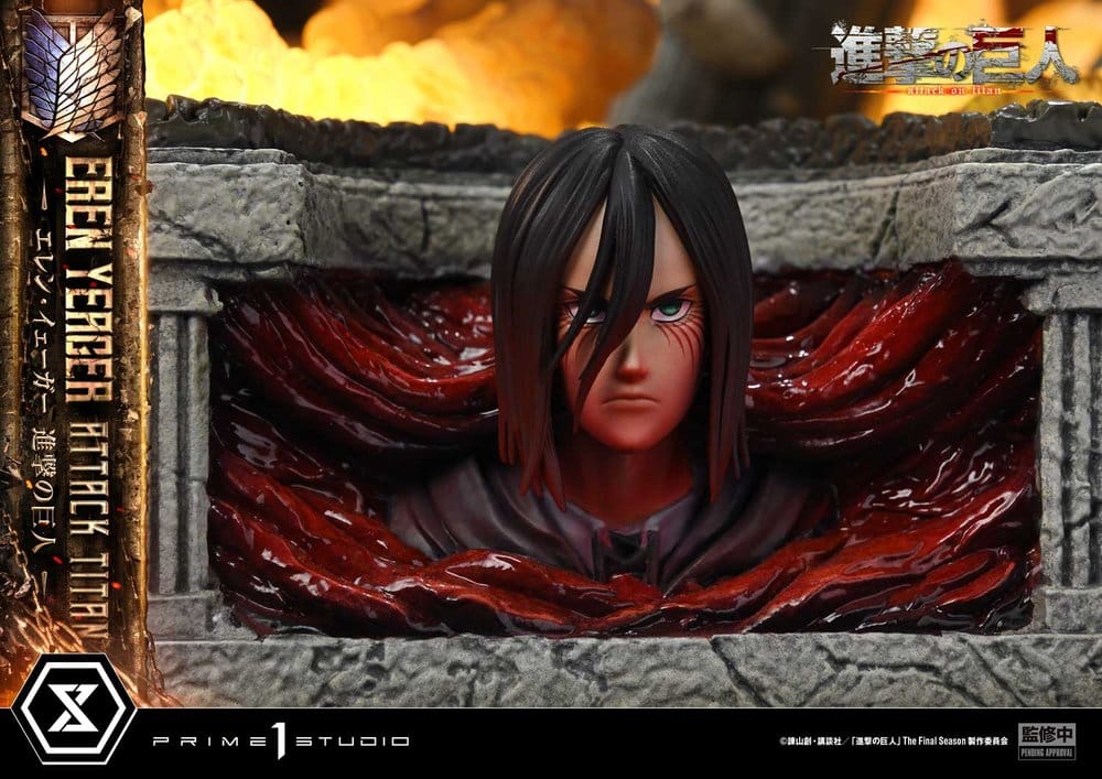 PRIME 1 - Attack on Titan (TV animation) Ultimate Diorama Masterline Statue Eren Yeager Attack Titan Bonus Version