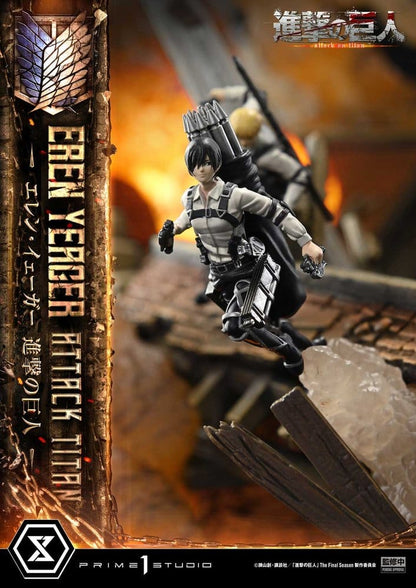 PRIME 1 - Attack on Titan (TV animation) Ultimate Diorama Masterline Statue Eren Yeager Attack Titan Bonus Version