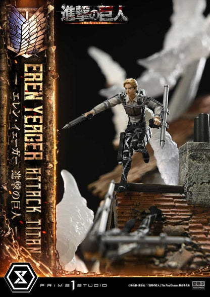 PRIME 1 - Attack on Titan (TV animation) Ultimate Diorama Masterline Statue Eren Yeager Attack Titan Bonus Version