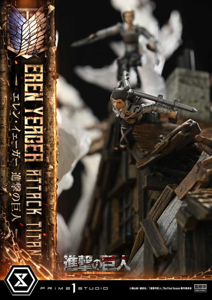 PRIME 1 - Attack on Titan (TV animation) Ultimate Diorama Masterline Statue Eren Yeager Attack Titan Bonus Version