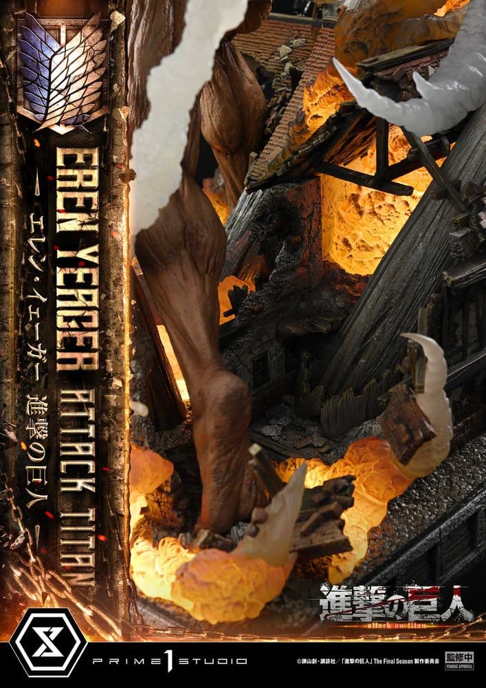 PRIME 1 - Attack on Titan (TV animation) Ultimate Diorama Masterline Statue Eren Yeager Attack Titan Bonus Version