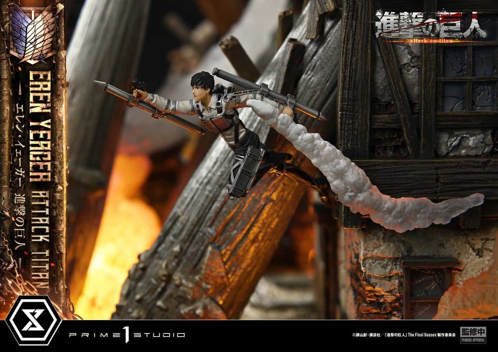 PRIME 1 - Attack on Titan (TV animation) Ultimate Diorama Masterline Statue Eren Yeager Attack Titan Bonus Version