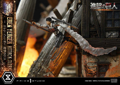 PRIME 1 - Attack on Titan (TV animation) Ultimate Diorama Masterline Statue Eren Yeager Attack Titan Bonus Version