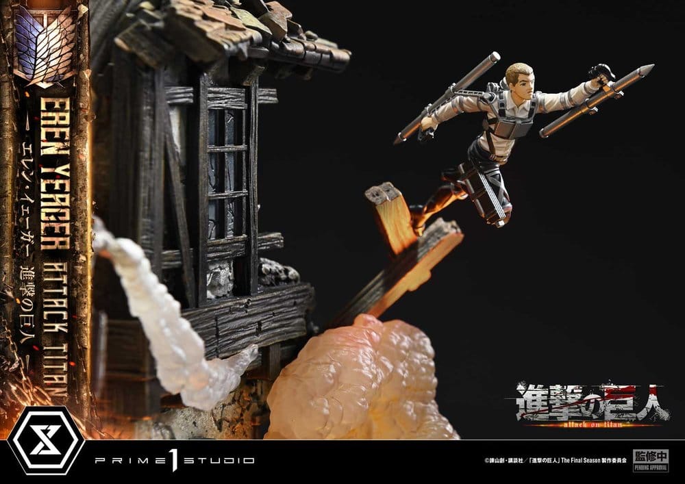 PRIME 1 - Attack on Titan (TV animation) Ultimate Diorama Masterline Statue Eren Yeager Attack Titan Bonus Version