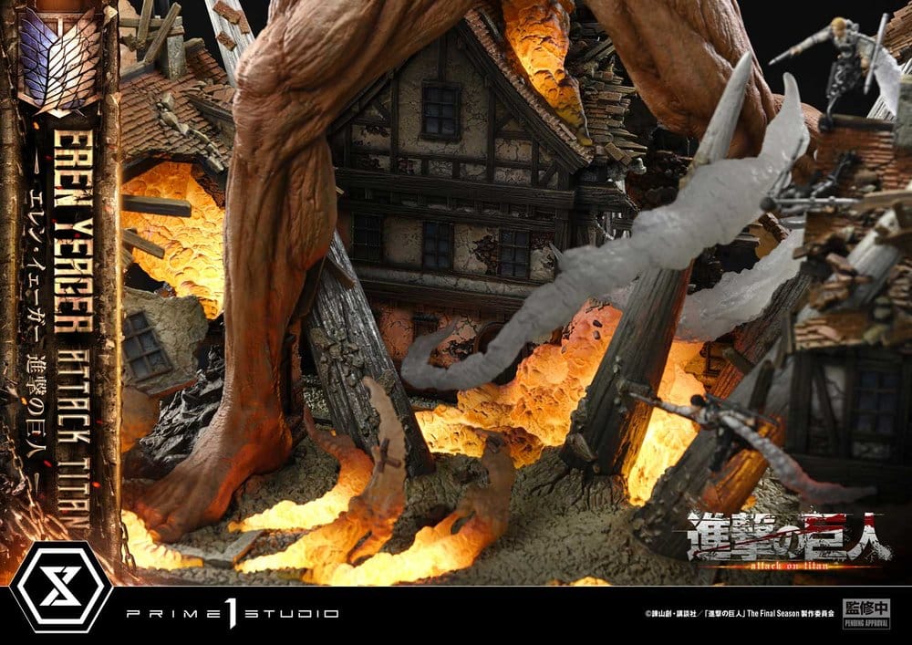 PRIME 1 - Attack on Titan (TV animation) Ultimate Diorama Masterline Statue Eren Yeager Attack Titan Bonus Version