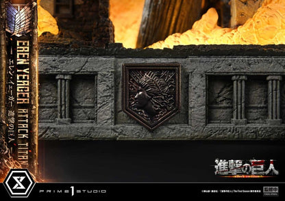 PRIME 1 - Attack on Titan (TV animation) Ultimate Diorama Masterline Statue Eren Yeager Attack Titan Bonus Version