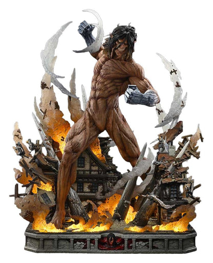 PRIME 1 - Attack on Titan (TV animation) Ultimate Diorama Masterline Statue Eren Yeager Attack Titan Bonus Version