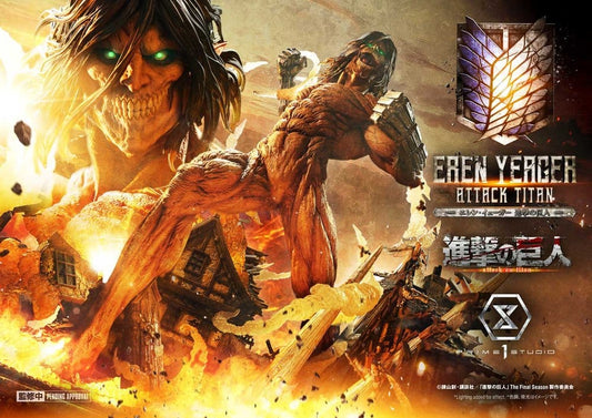 PRIME 1 - Attack on Titan (TV animation) Ultimate Diorama Masterline Statue Eren Yeager Attack Titan Bonus Version