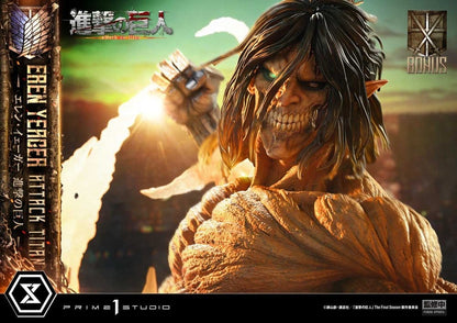 PRIME 1 - Attack on Titan (TV animation) Ultimate Diorama Masterline Statue Eren Yeager Attack Titan Bonus Version