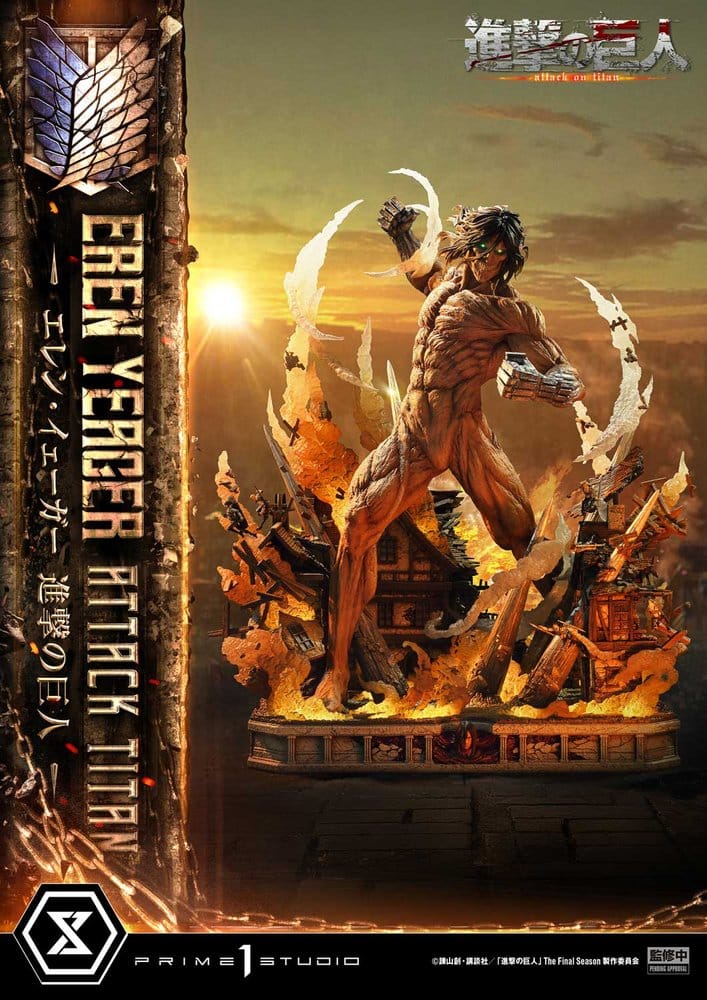 PRIME 1 - Attack on Titan (TV animation) Ultimate Diorama Masterline Statue Eren Yeager Attack Titan Bonus Version