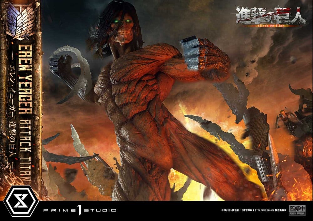 PRIME 1 - Attack on Titan (TV animation) Ultimate Diorama Masterline Statue Eren Yeager Attack Titan Bonus Version