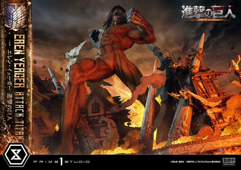PRIME 1 - Attack on Titan (TV animation) Ultimate Diorama Masterline Statue Eren Yeager Attack Titan Bonus Version