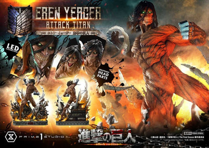 PRIME 1 - Attack on Titan (TV animation) Ultimate Diorama Masterline Statue Eren Yeager Attack Titan Bonus Version