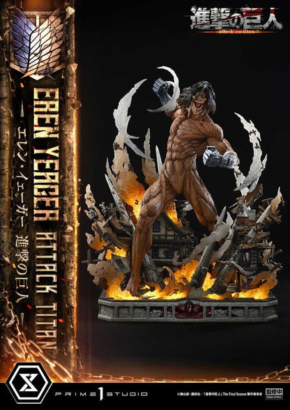 PRIME 1 - Attack on Titan (TV animation) Ultimate Diorama Masterline Statue Eren Yeager Attack Titan Bonus Version