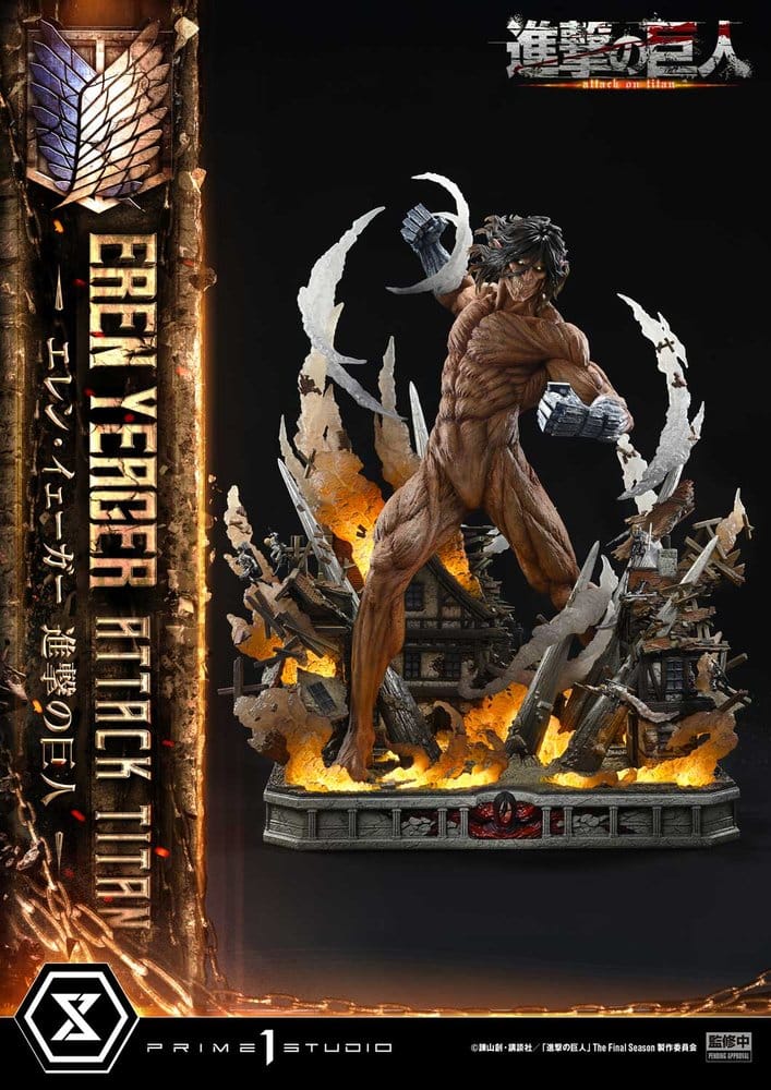 PRIME 1 - Attack on Titan (TV animation) Ultimate Diorama Masterline Statue Eren Yeager Attack Titan Bonus Version
