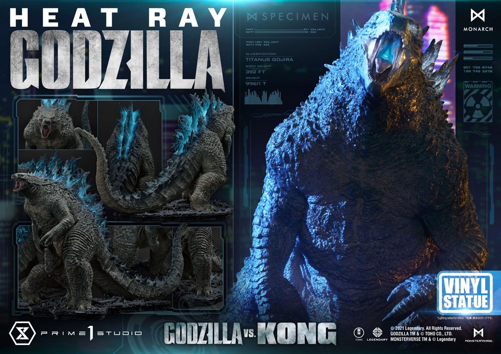 PRIME 1 STUDIOS - Godzilla vs. Kong Vinyl Statue Heat Ray Godzilla