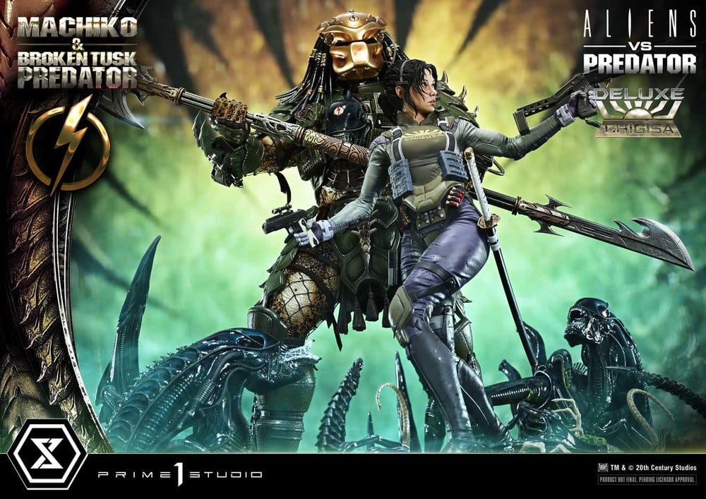PRIME 1 - Aliens vs. Predator (Comic) Ultimate Premium Masterline Statue 1/4 Machiko & Broken Tusk Predator DX Bonus Version