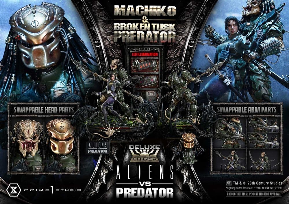 PRIME 1 - Aliens vs. Predator (Comic) Ultimate Premium Masterline Statue 1/4 Machiko & Broken Tusk Predator DX Bonus Version