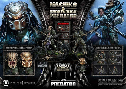 PRIME 1 - Aliens vs. Predator (Comic) Ultimate Premium Masterline Statue 1/4 Machiko & Broken Tusk Predator DX Bonus Version