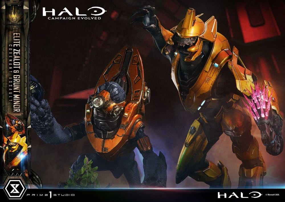 PRIME  1 - Halo: Campaign Evolved Ultimate Premium Masterline Series Statue 1/4 Elite Zealot & Grunt Minor: Covenant Assault