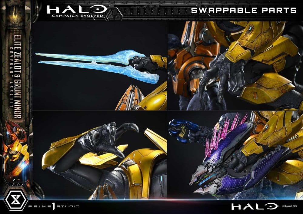 PRIME  1 - Halo: Campaign Evolved Ultimate Premium Masterline Series Statue 1/4 Elite Zealot & Grunt Minor: Covenant Assault