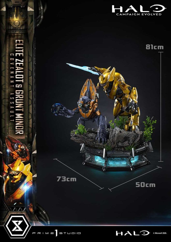 PRIME  1 - Halo: Campaign Evolved Ultimate Premium Masterline Series Statue 1/4 Elite Zealot & Grunt Minor: Covenant Assault