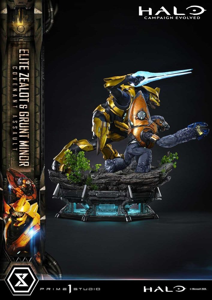 PRIME  1 - Halo: Campaign Evolved Ultimate Premium Masterline Series Statue 1/4 Elite Zealot & Grunt Minor: Covenant Assault