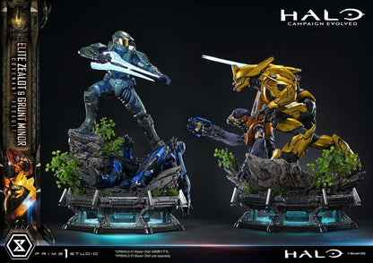 PRIME  1 - Halo: Campaign Evolved Ultimate Premium Masterline Series Statue 1/4 Elite Zealot & Grunt Minor: Covenant Assault