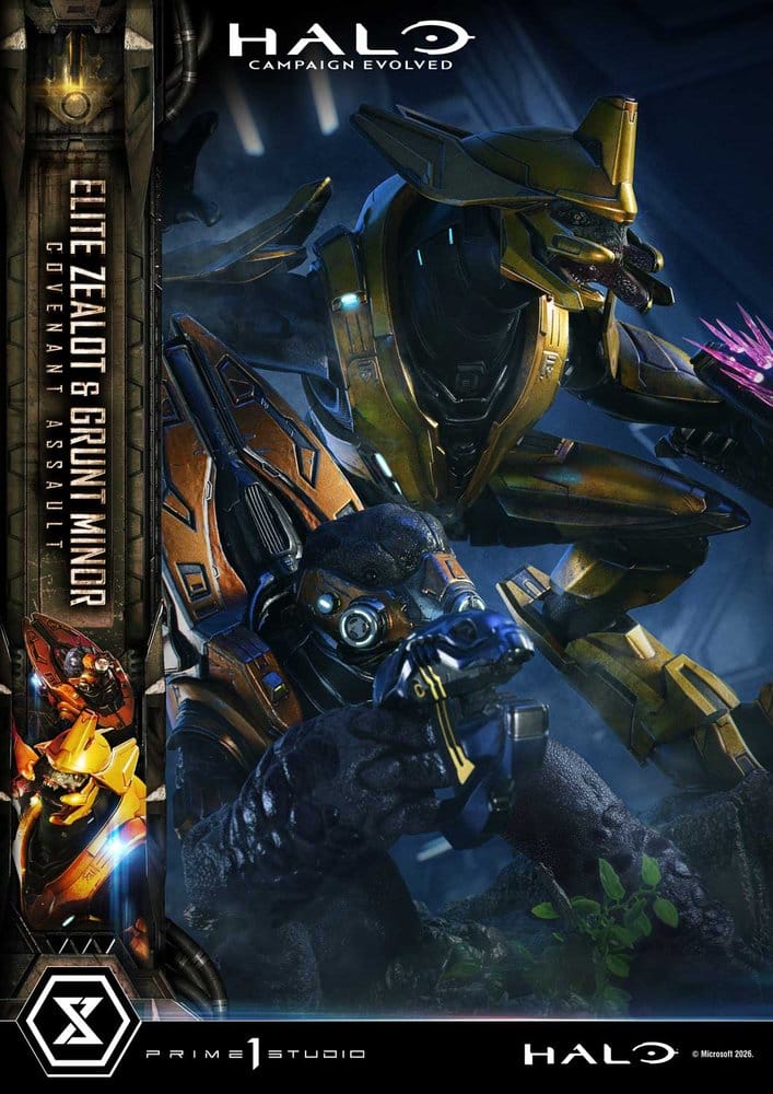 PRIME  1 - Halo: Campaign Evolved Ultimate Premium Masterline Series Statue 1/4 Elite Zealot & Grunt Minor: Covenant Assault