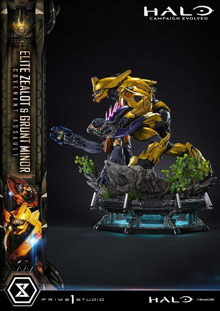 PRIME  1 - Halo: Campaign Evolved Ultimate Premium Masterline Series Statue 1/4 Elite Zealot & Grunt Minor: Covenant Assault