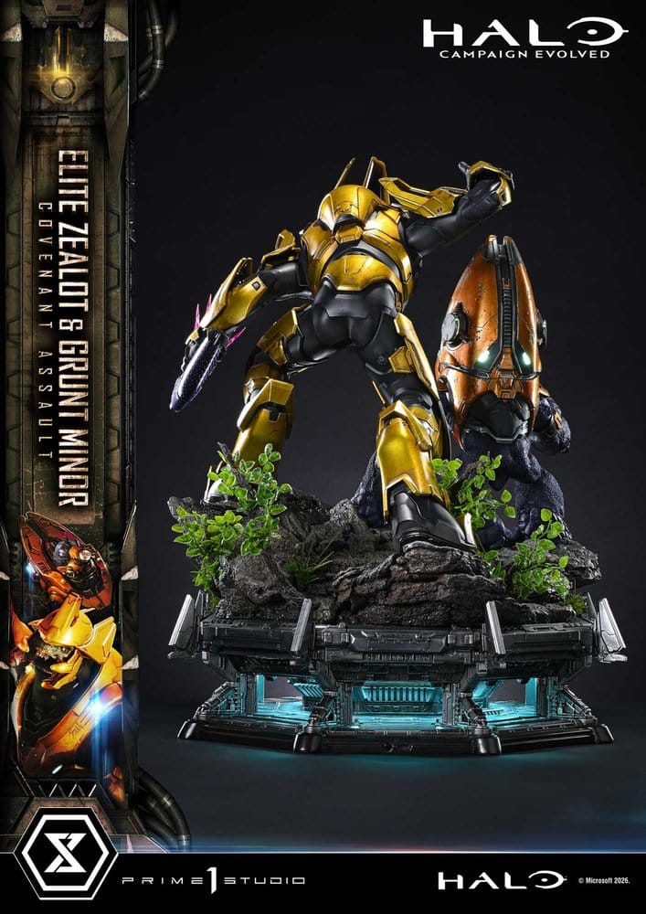 PRIME  1 - Halo: Campaign Evolved Ultimate Premium Masterline Series Statue 1/4 Elite Zealot & Grunt Minor: Covenant Assault