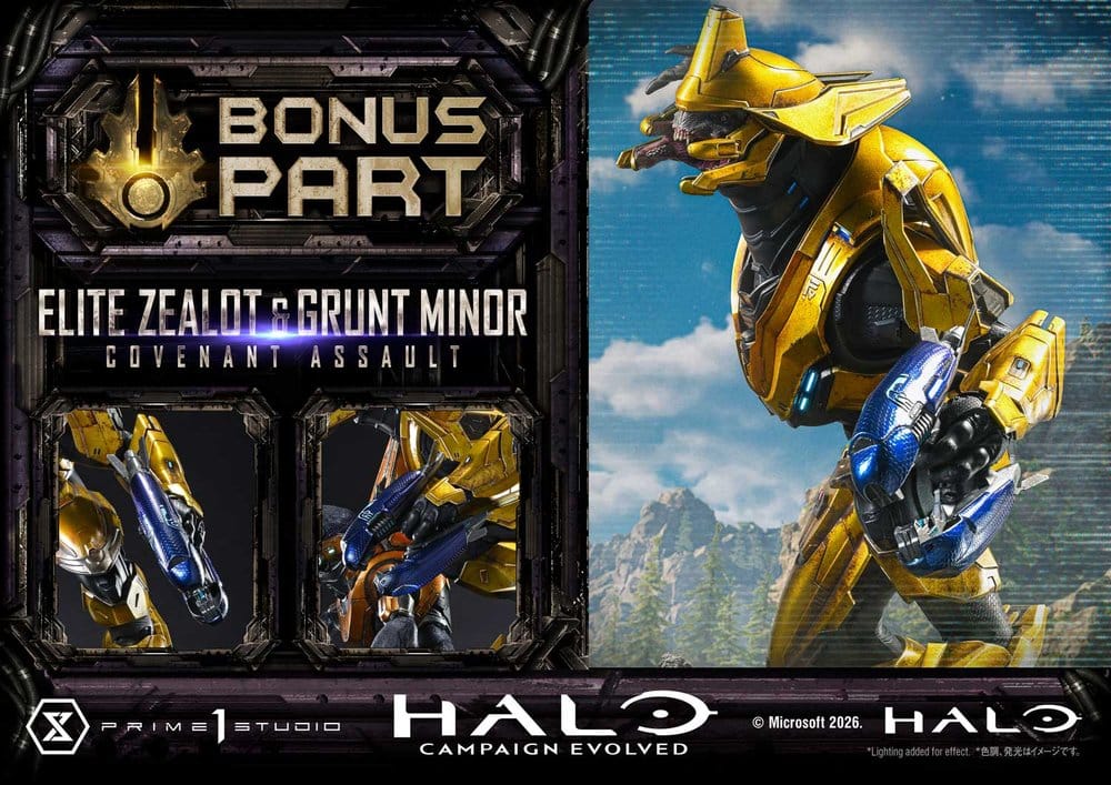 PRIME 1 - Halo: Campaign Evolved Ultimate Premium Masterline Series Statue 1/4 Elite Zealot & Grunt Minor: Covenant Assault Bonus Version
