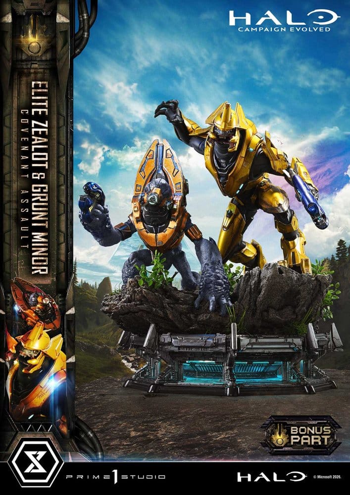 PRIME 1 - Halo: Campaign Evolved Ultimate Premium Masterline Series Statue 1/4 Elite Zealot & Grunt Minor: Covenant Assault Bonus Version