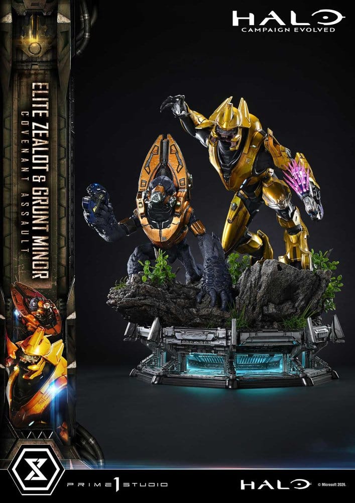 PRIME 1 - Halo: Campaign Evolved Ultimate Premium Masterline Series Statue 1/4 Elite Zealot & Grunt Minor: Covenant Assault Bonus Version