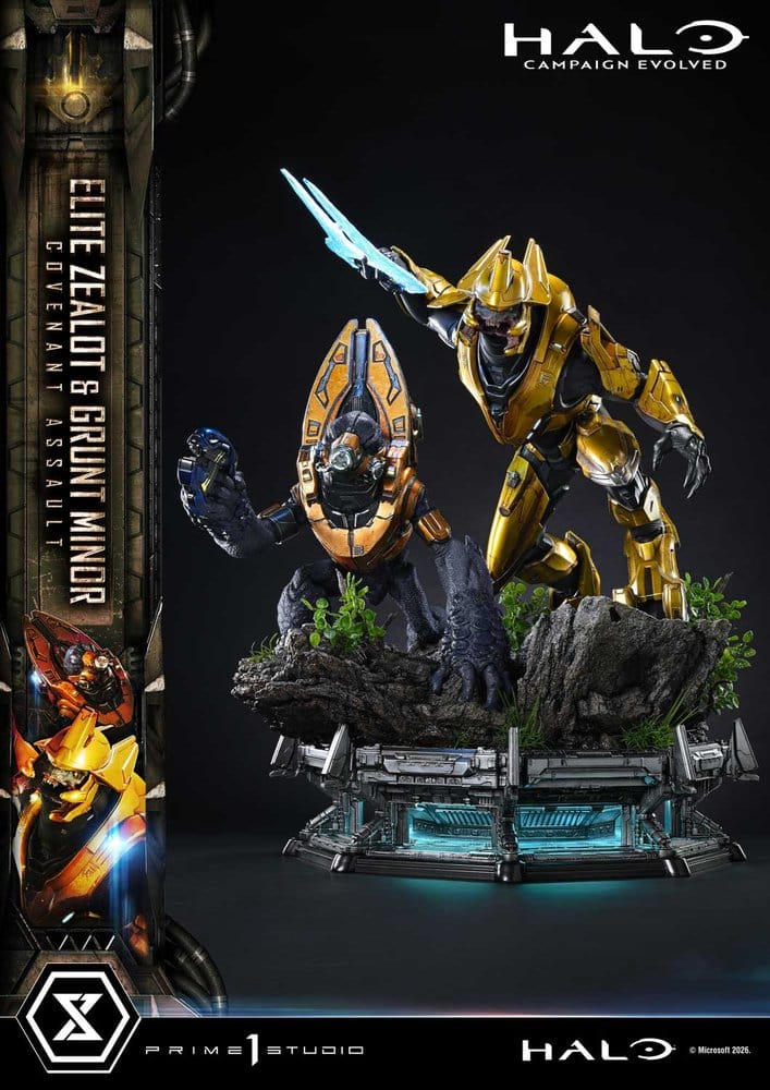 PRIME 1 - Halo: Campaign Evolved Ultimate Premium Masterline Series Statue 1/4 Elite Zealot & Grunt Minor: Covenant Assault Bonus Version