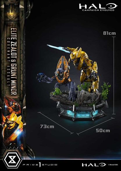 PRIME 1 - Halo: Campaign Evolved Ultimate Premium Masterline Series Statue 1/4 Elite Zealot & Grunt Minor: Covenant Assault Bonus Version