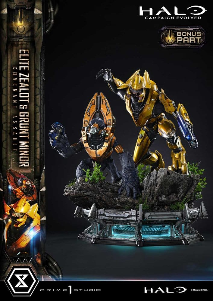 PRIME 1 - Halo: Campaign Evolved Ultimate Premium Masterline Series Statue 1/4 Elite Zealot & Grunt Minor: Covenant Assault Bonus Version