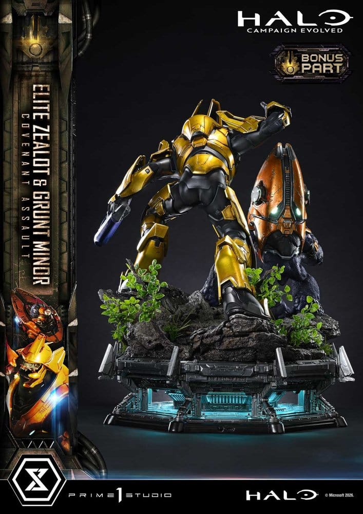 PRIME 1 - Halo: Campaign Evolved Ultimate Premium Masterline Series Statue 1/4 Elite Zealot & Grunt Minor: Covenant Assault Bonus Version