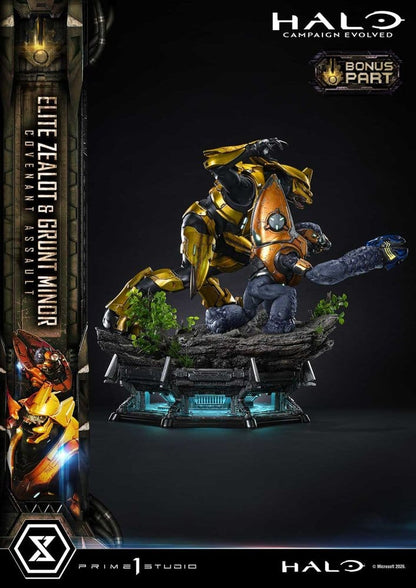 PRIME 1 - Halo: Campaign Evolved Ultimate Premium Masterline Series Statue 1/4 Elite Zealot & Grunt Minor: Covenant Assault Bonus Version