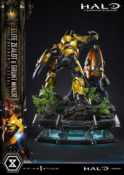 PRIME 1 - Halo: Campaign Evolved Ultimate Premium Masterline Series Statue 1/4 Elite Zealot & Grunt Minor: Covenant Assault Bonus Version