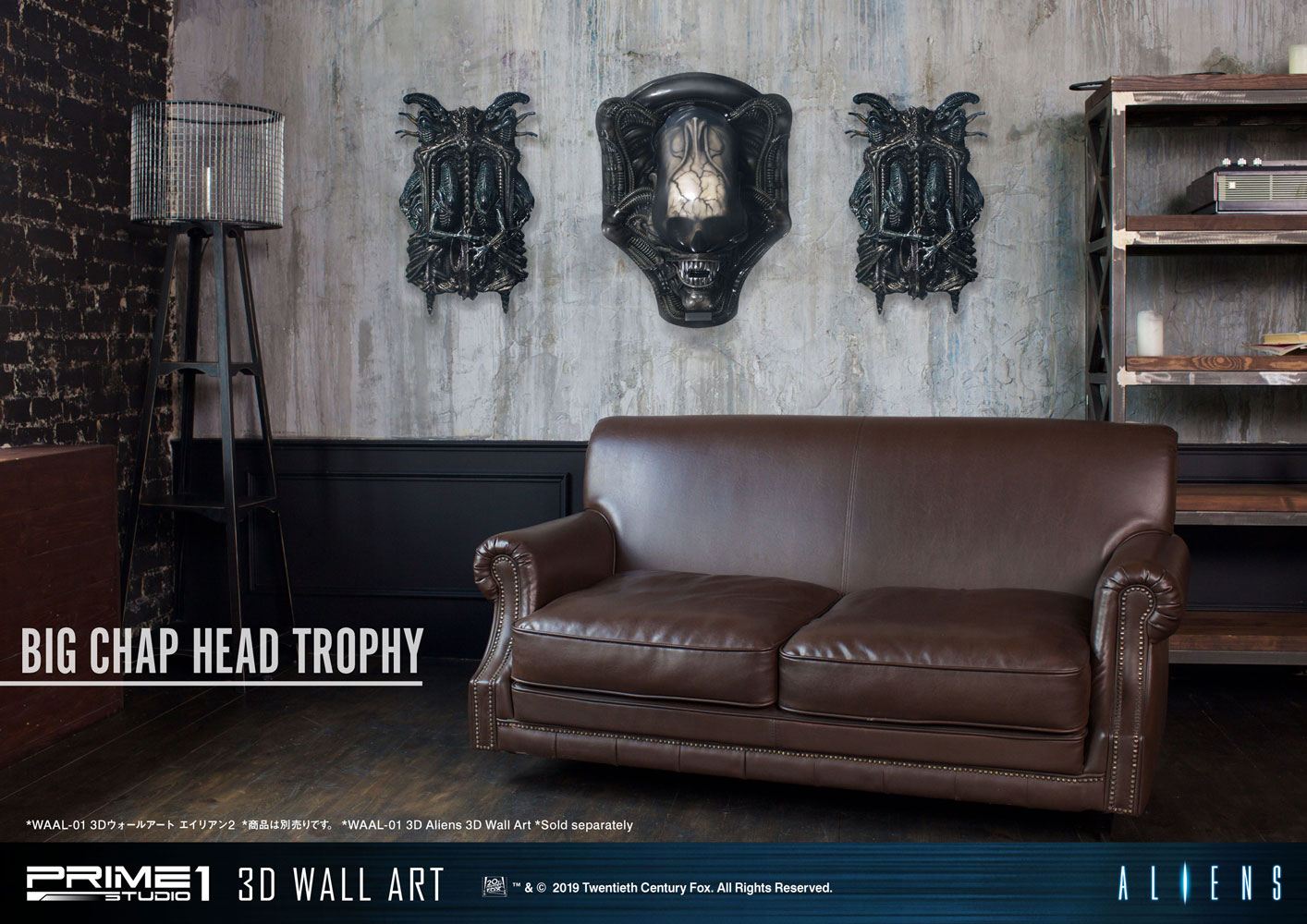 PRIME 1 STUDIOS - Alien - Alien 3D Wall Art Big Chap Head Trophy