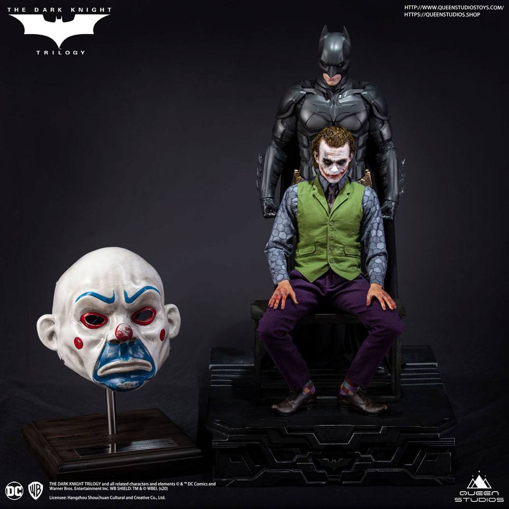 QUEEN STUDIOS - Dc Comics - The Dark Knight Prop Replica 1:1 The Joker-Clown Mask