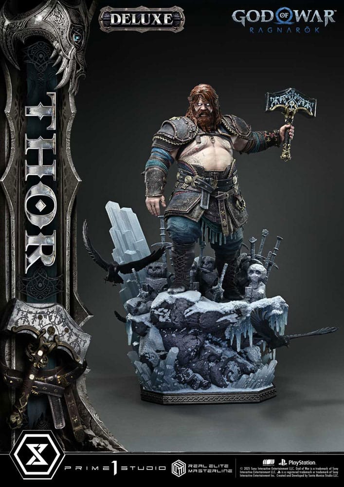 PRIME 1  - God of War: Ragnarök Real Elite Masterline Series Statue 1/3 Thor Deluxe Bonus Version